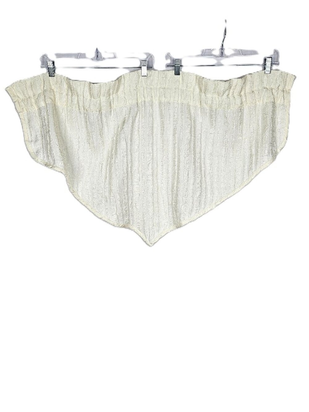 Croscill | Set of 5 Ivory Scalloped Window Valances | 38.5"